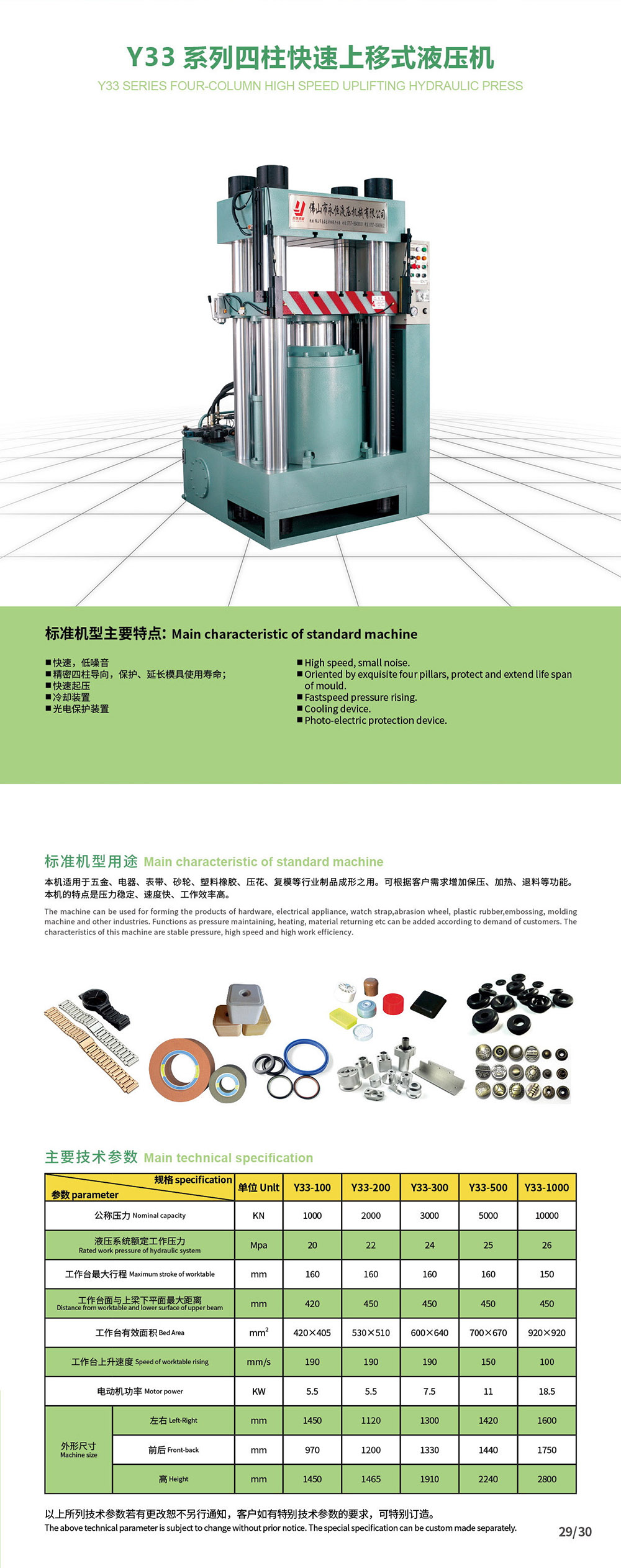 1745373483647628.jpg 12.Y33系列四柱快速上移式液壓機(jī).jpg